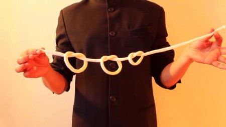 Three knots - Rope magic trick